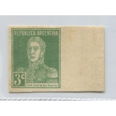 ARGENTINA 1924 GJ 597P ESTAMPILLA SIN DENTAR CON BORDE DE HOJA NUEVA CON GOMA ( LA PAREJA U$ 60 )